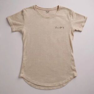 Madewell “Friday” Dusty Rose Graphic T-Shirt XS